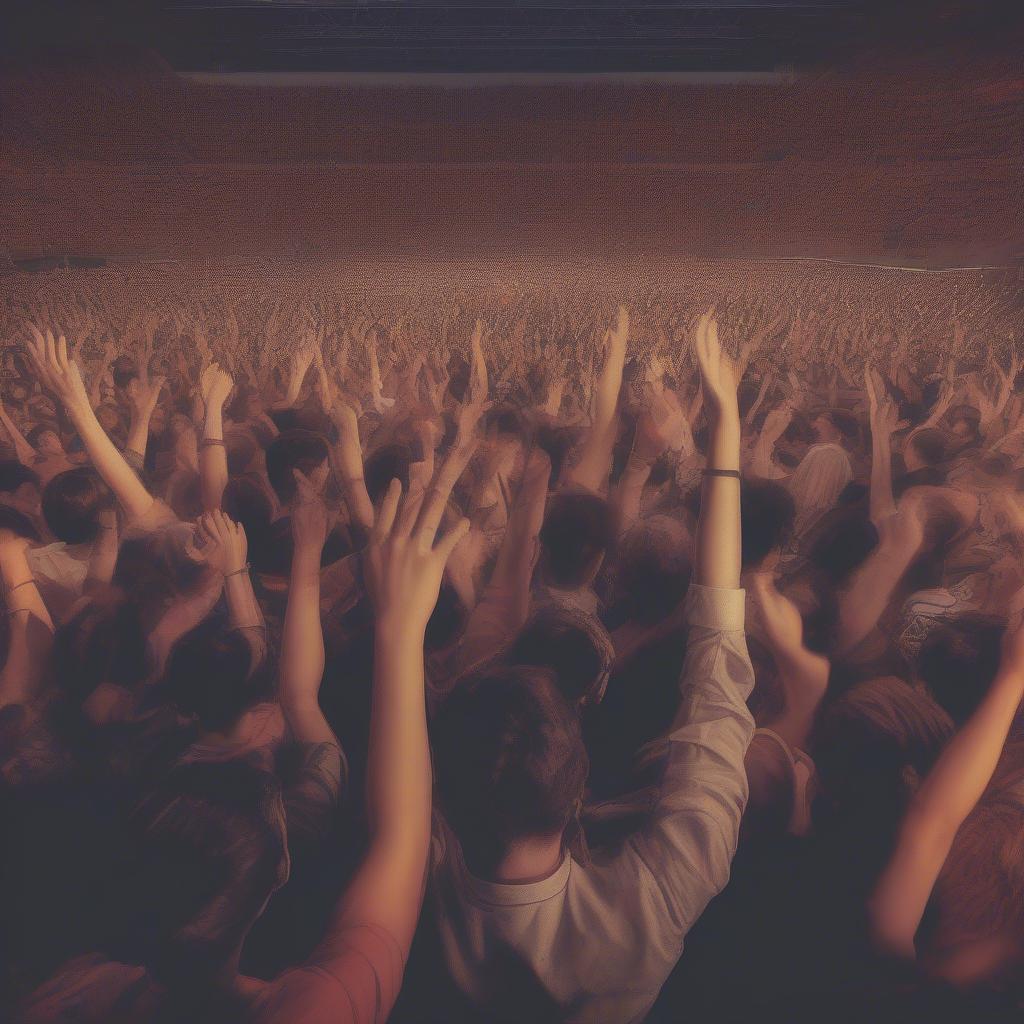 Concert Crowd Singing Along