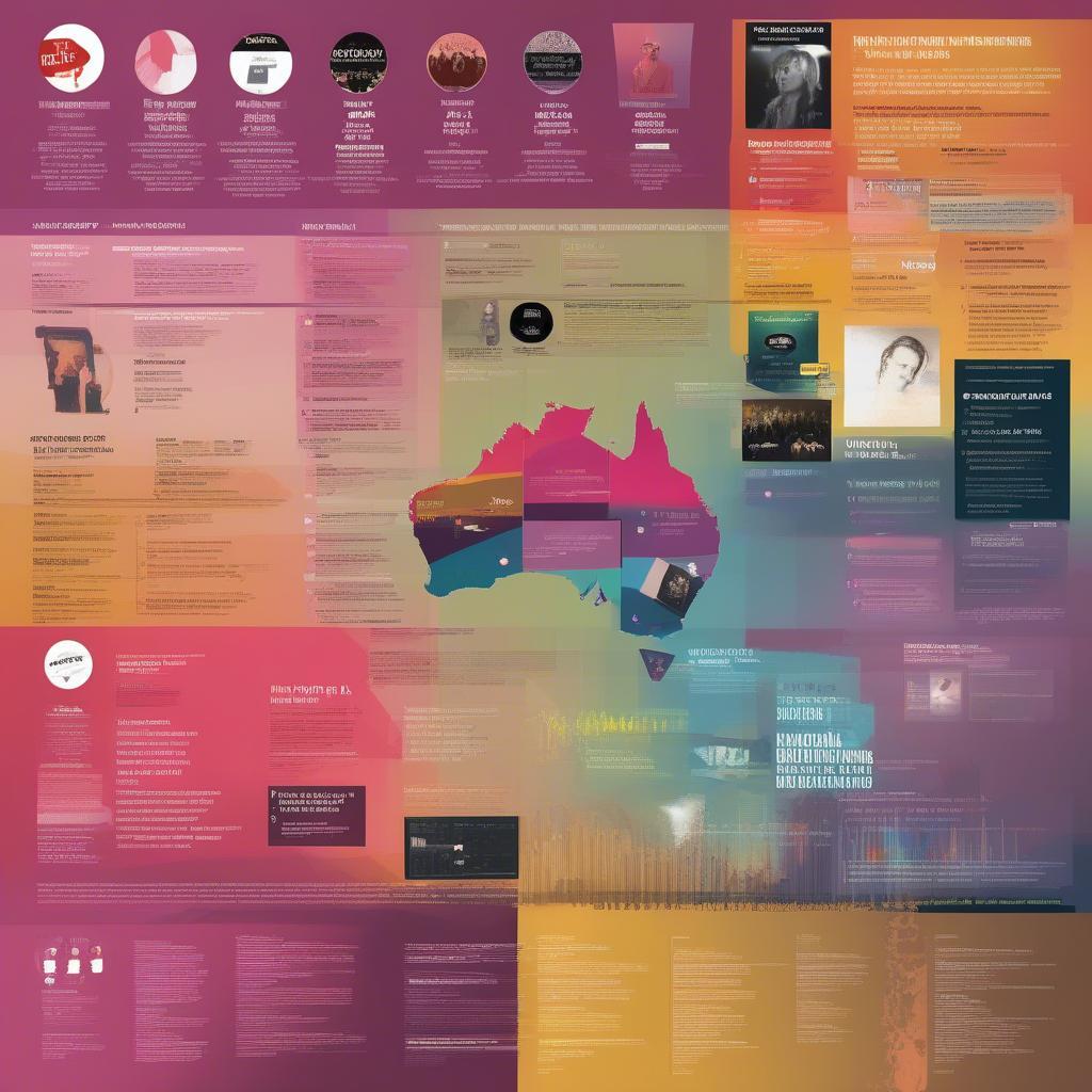 Music Trends in Australia 2018: A graphical representation of popular music genres and trends in Australia during 2018, including data on streaming numbers, radio airplay, and social media engagement.