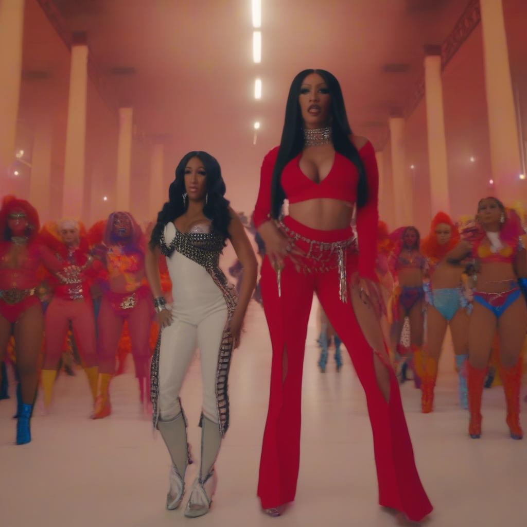 Cardi B and Megan Thee Stallion in the "WAP" Music Video