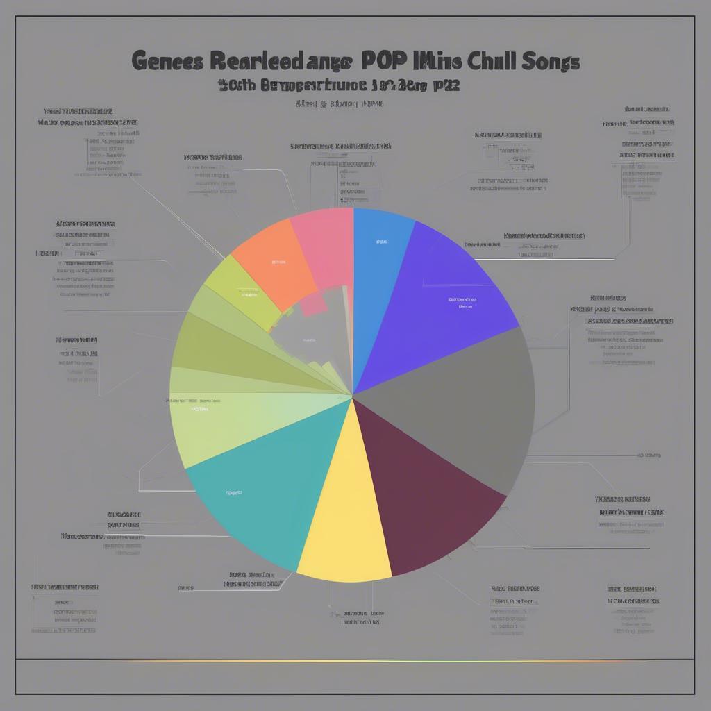 2022 Top Songs Genre Breakdown: A pie chart visualizing the distribution of genres within the top 100 songs of 2022, highlighting the prominence of pop, hip-hop, and other popular genres.