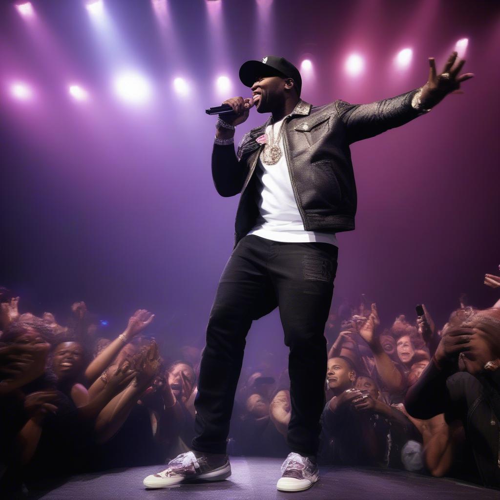 50 Cent Performing Live on Stage