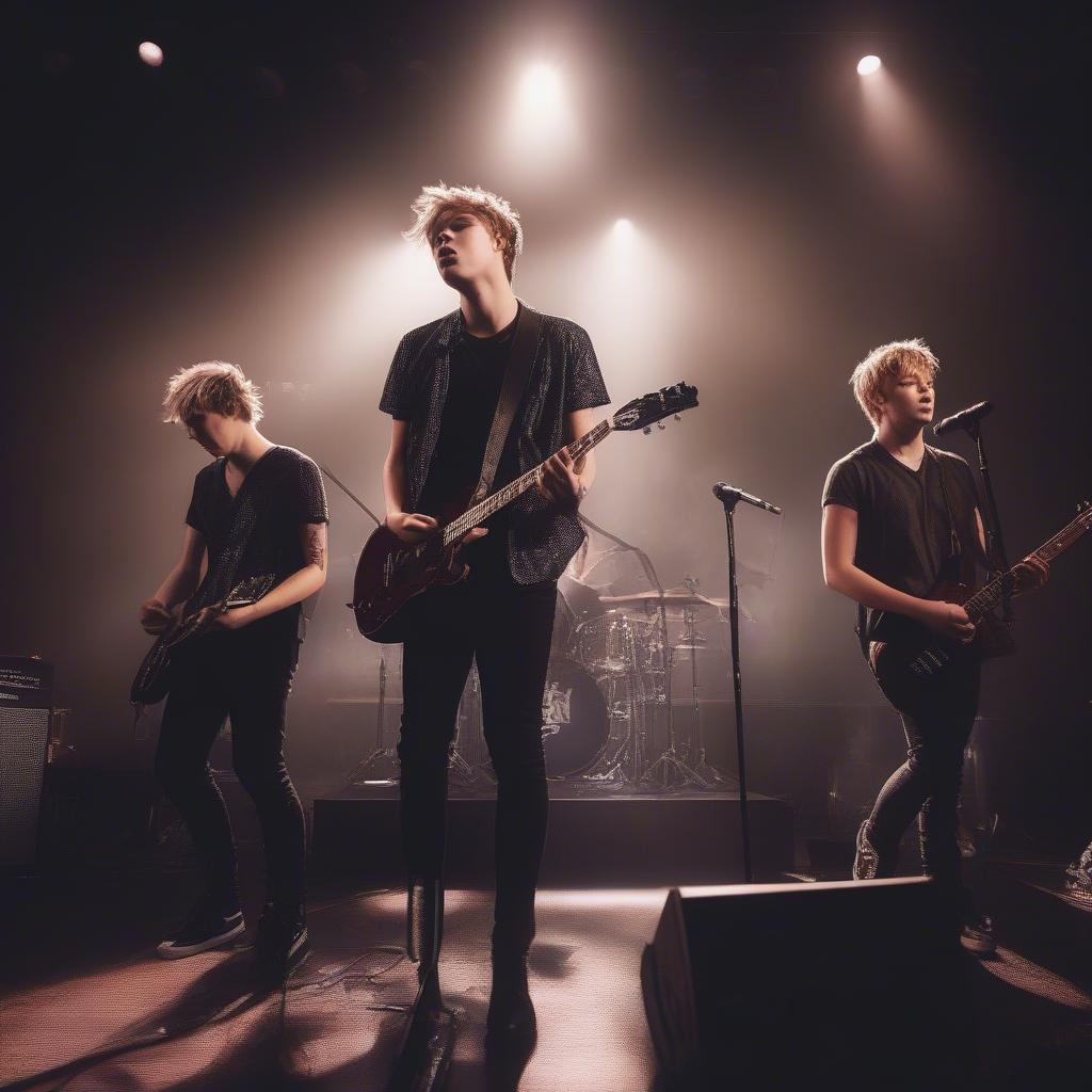 5 Seconds of Summer performing Amnesia live in concert