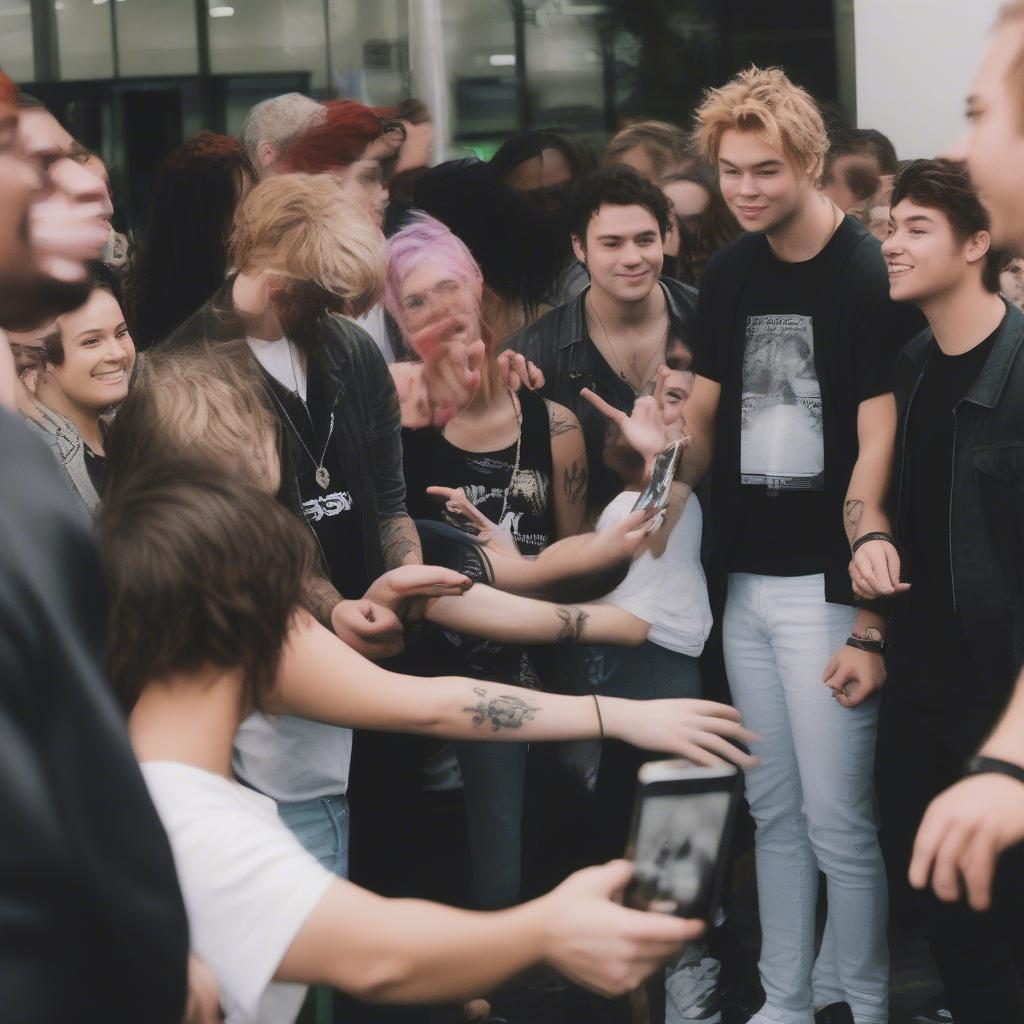 5 Seconds of Summer meeting fans