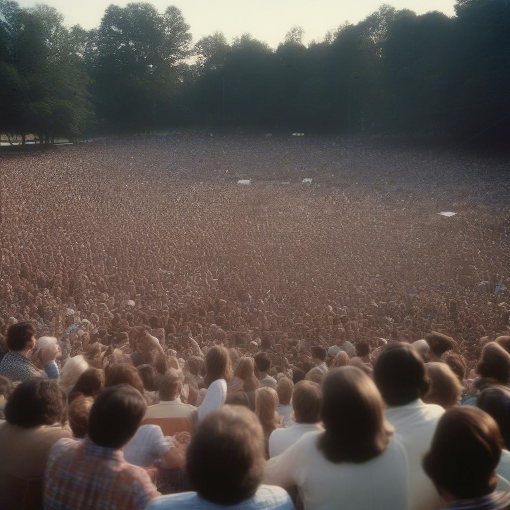 1970s Concert Crowd