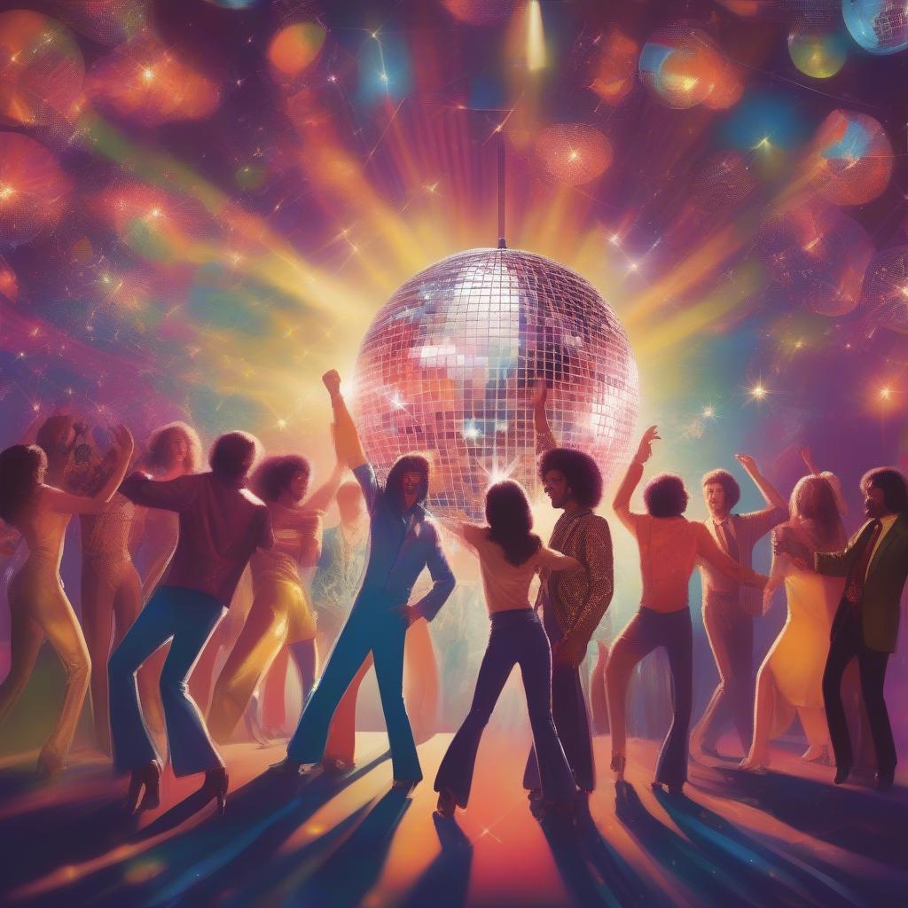 70s Disco Scene: Dancefloor and Party Vibes