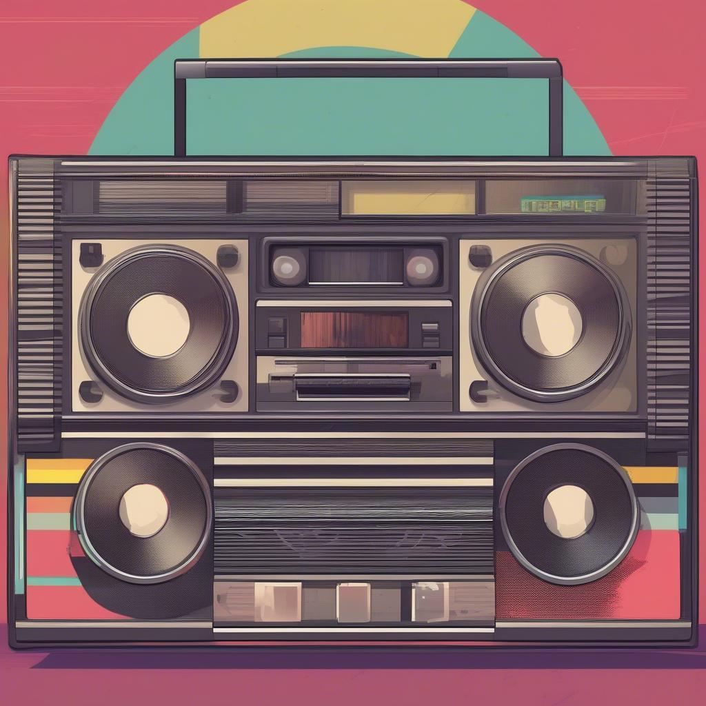 80s Boombox and Cassette Tape: Symbol of the Era