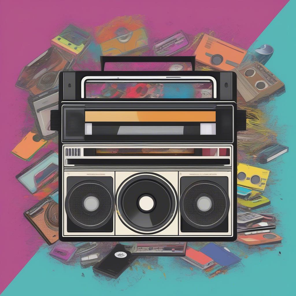 90s Nostalgia: Cassette Tapes and Boombox