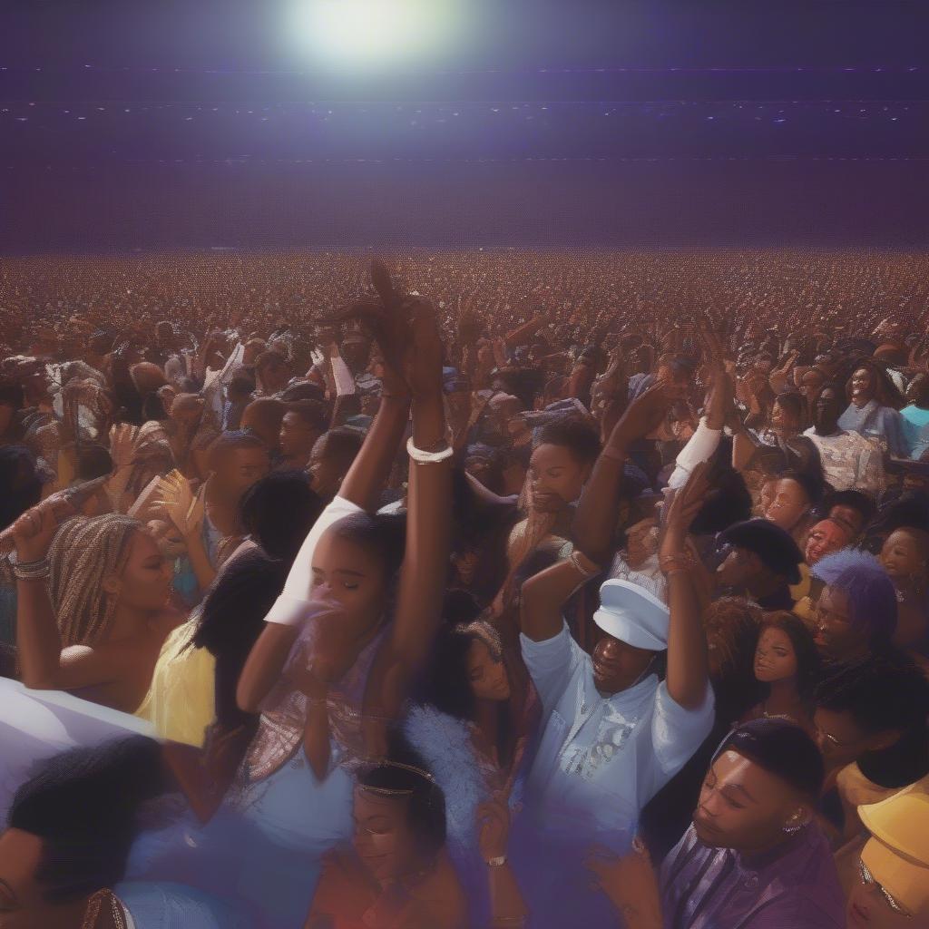 90s R&B Concerts: The energy and excitement of live performances.