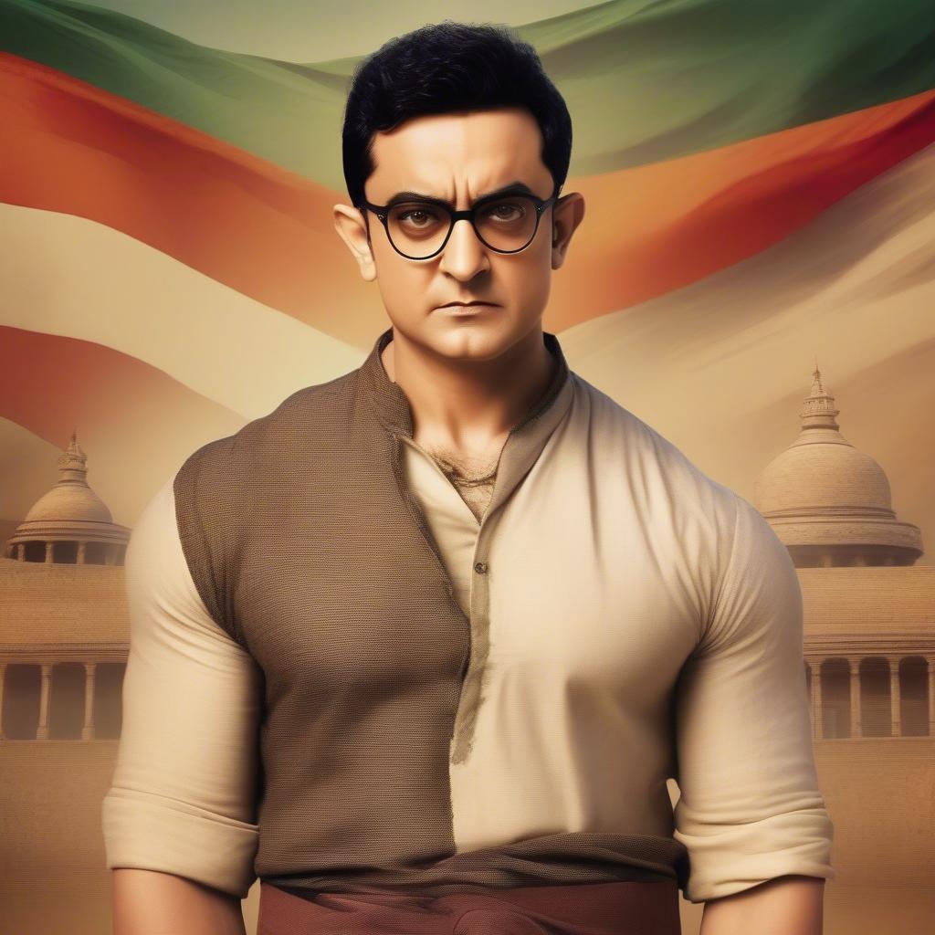 Aamir Khan in a Patriotic Song Scene