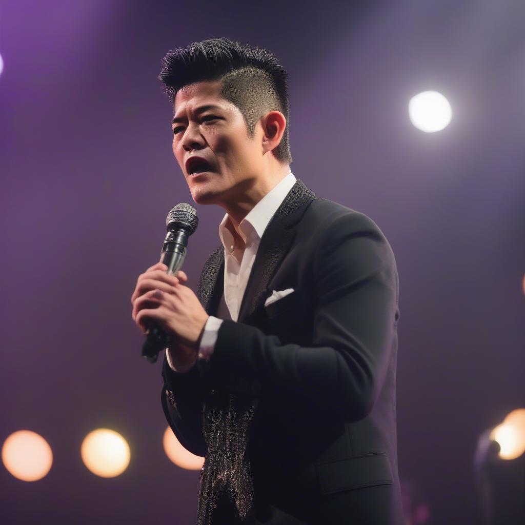 Aaron Kwok Performing a Ballad Live