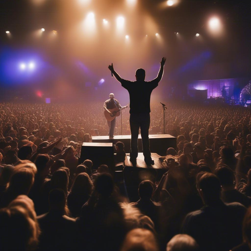 Aaron Lewis performing on stage