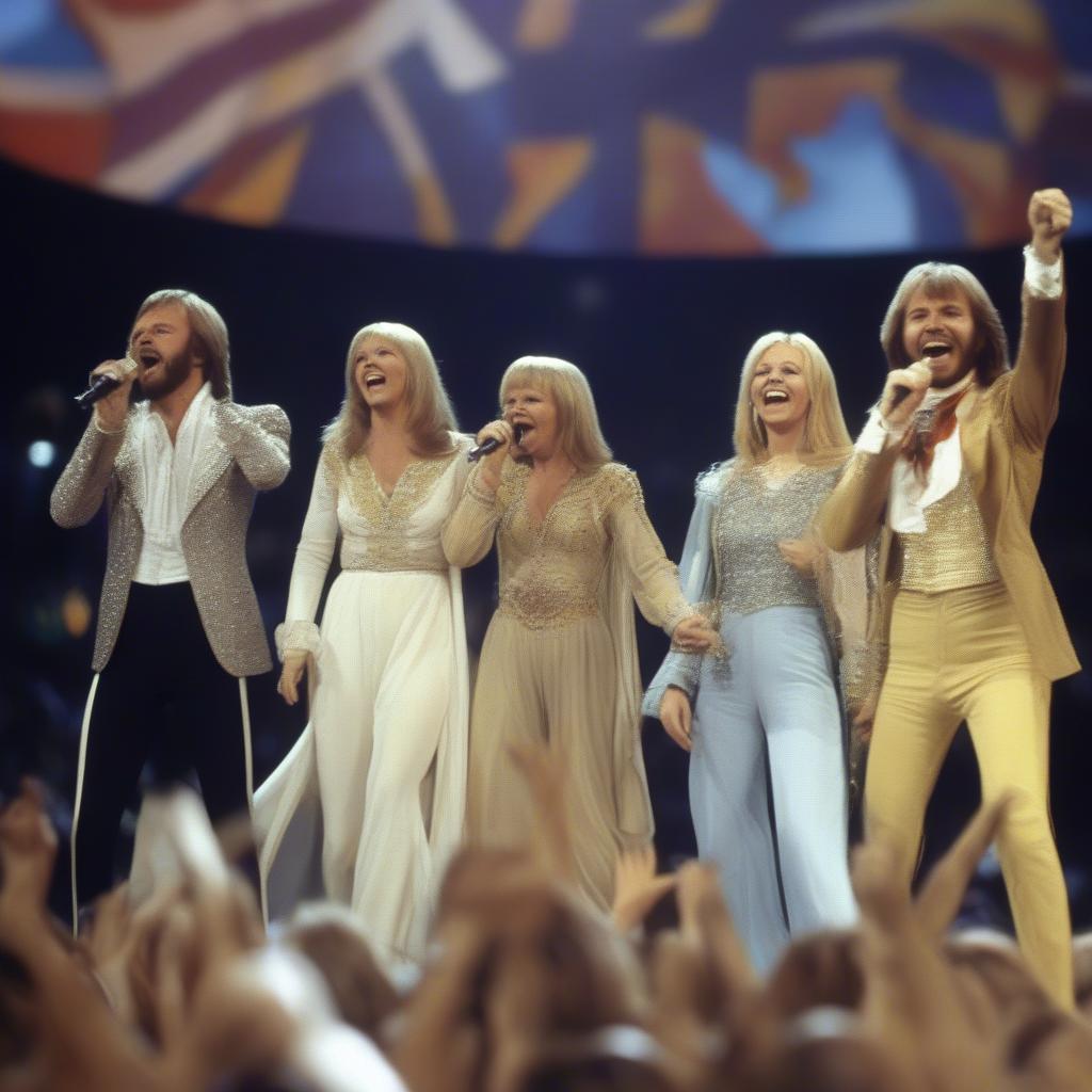 ABBA winning Eurovision with Waterloo