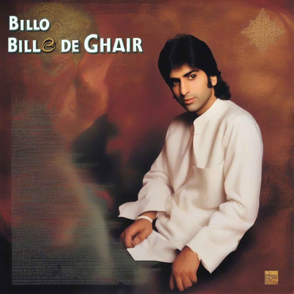 Album cover of "Billo De Ghar" by Abrar Ul Haq, showcasing his youthful image and the album title in bold font.