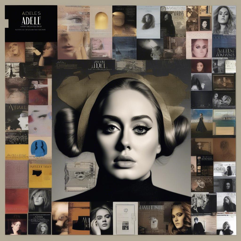 Adele's studio album covers