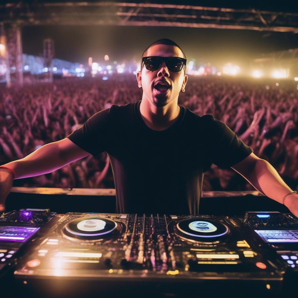 Afrojack performing live at an EDM festival