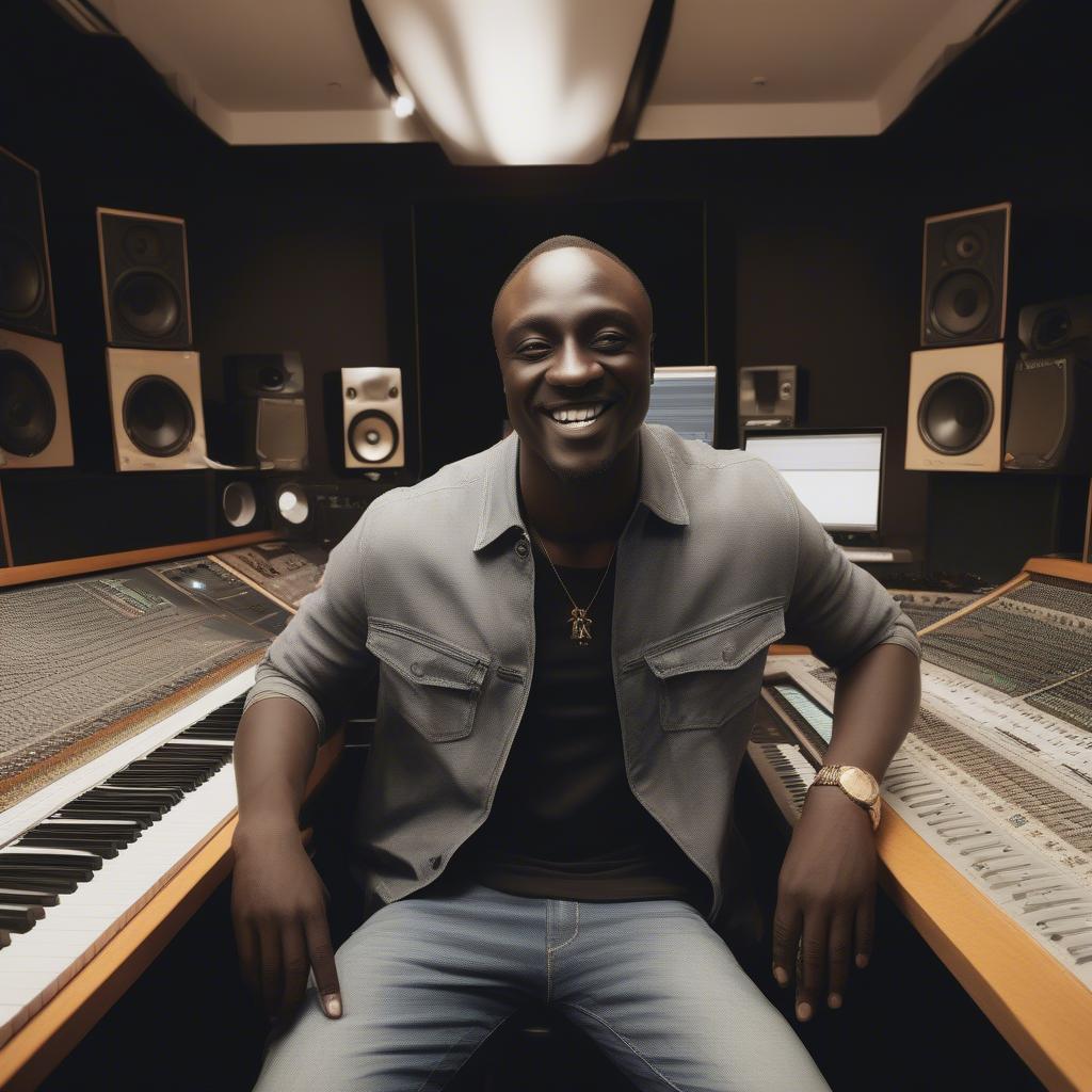 Akon Studio Recording Session