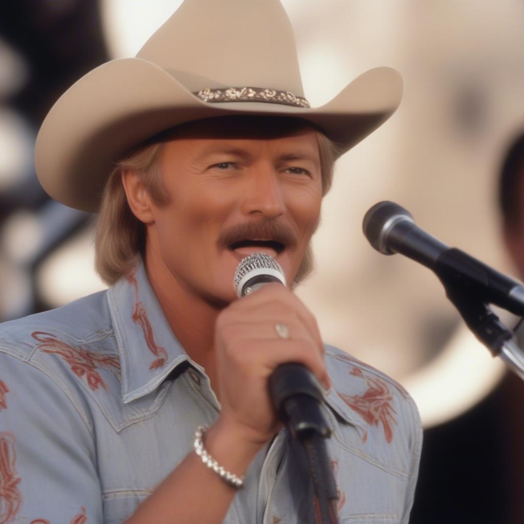 Alan Jackson Singing on Stage