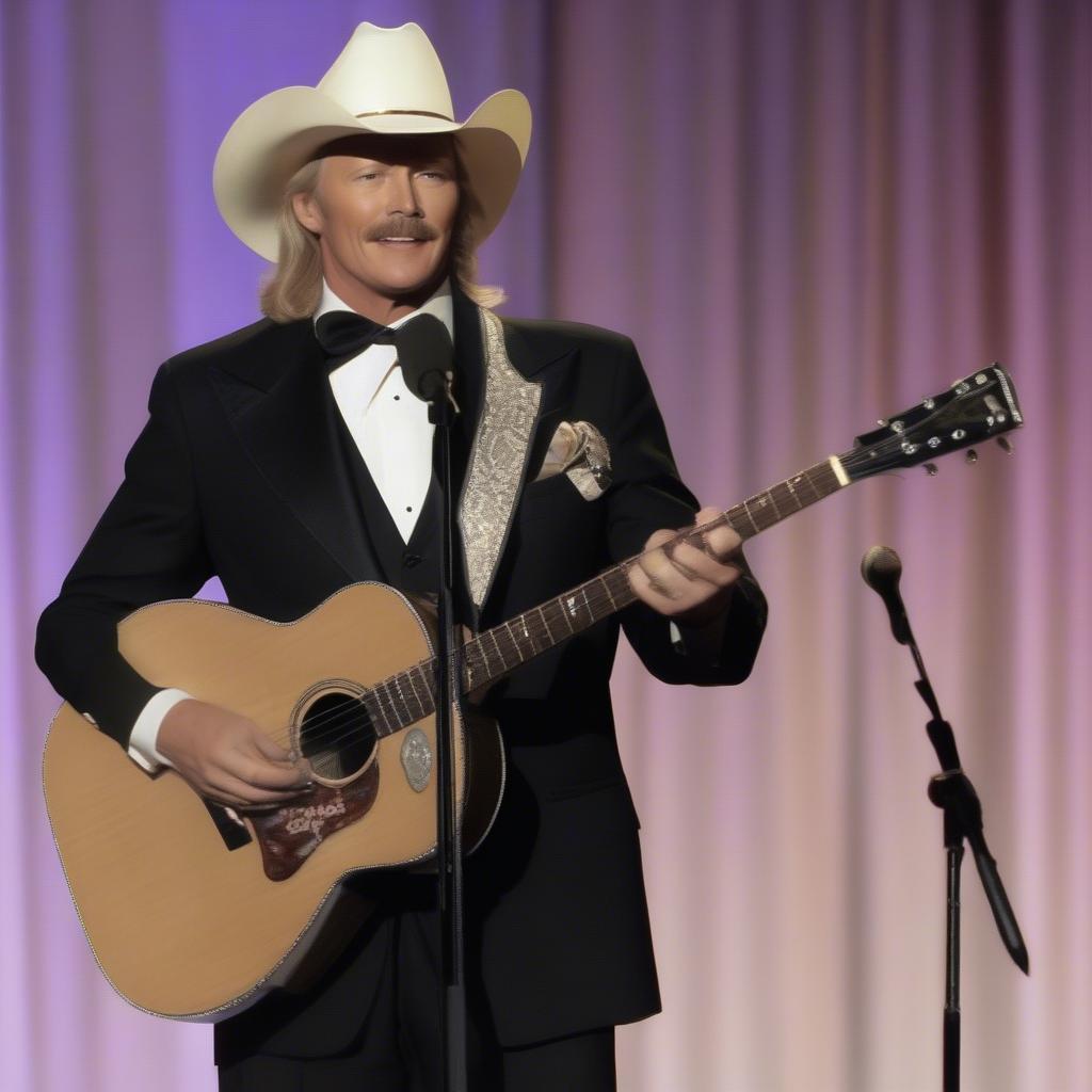 Alan Jackson receiving a music award