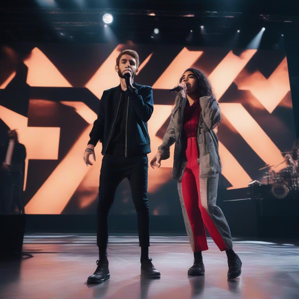 Alessia Cara and Zedd performing "Stay"