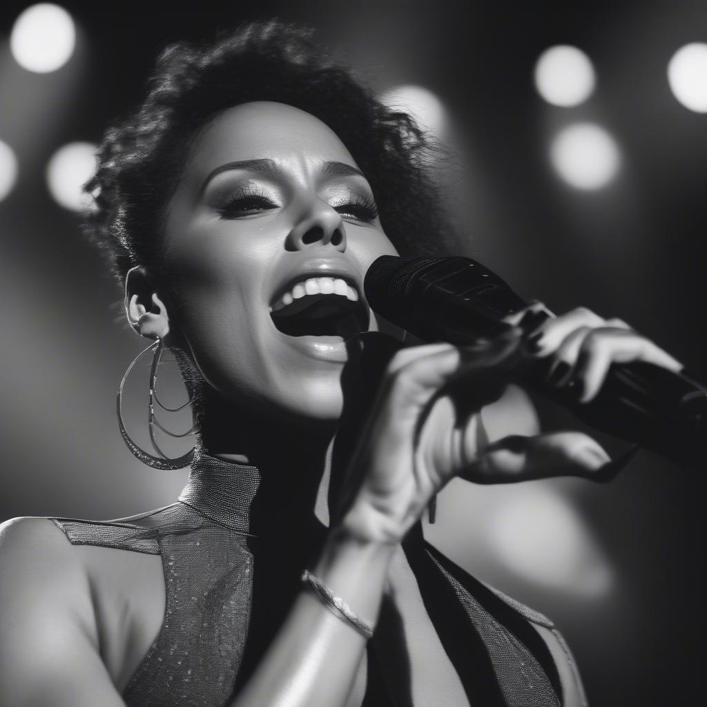 Alicia Keys performing "No One" live