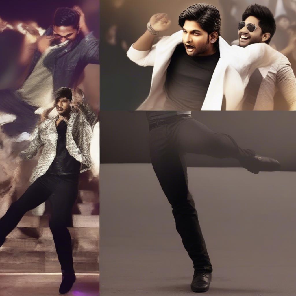 A timeline showing the evolution of Allu Arjun's dance style throughout his career