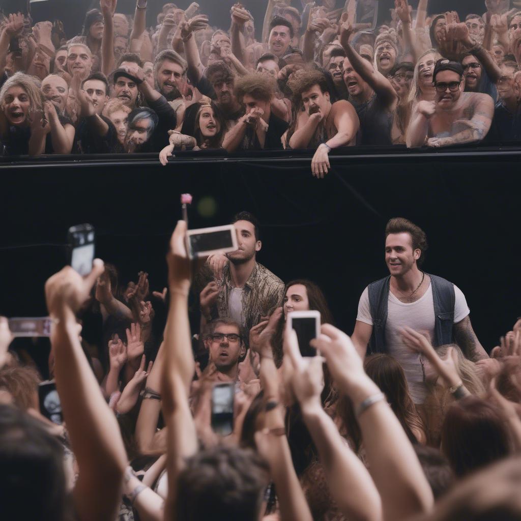 American Authors Interacting with Fans at a Concert