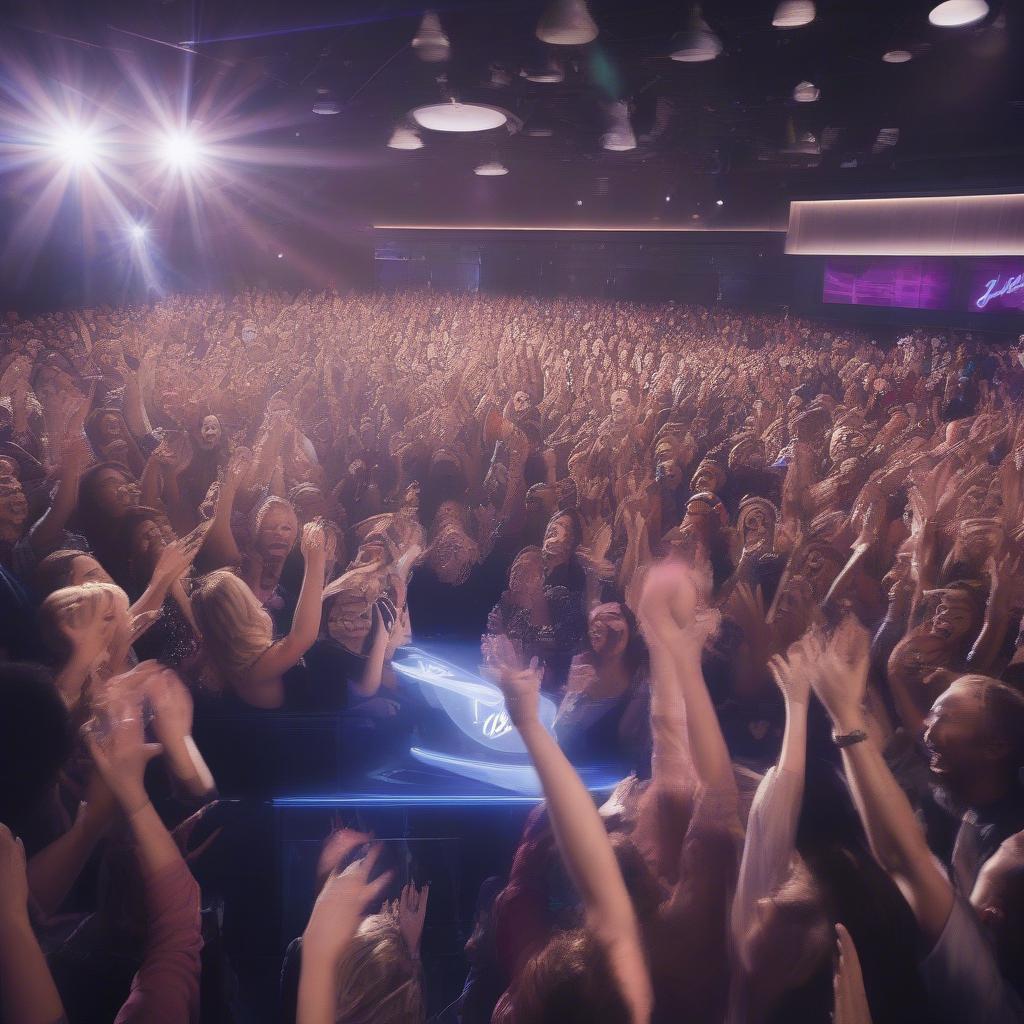 Enthusiastic American Idol Audience Cheering