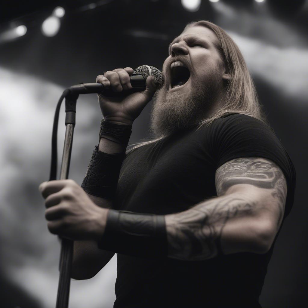 Johan Hegg of Amon Amarth on Stage