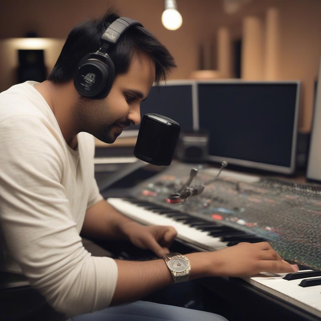 Amrinder Gill in the Studio