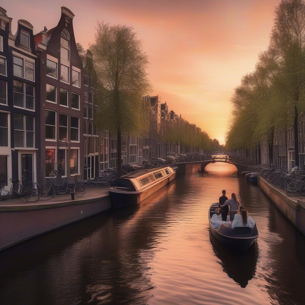 Amsterdam Canal Cruise at Sunset