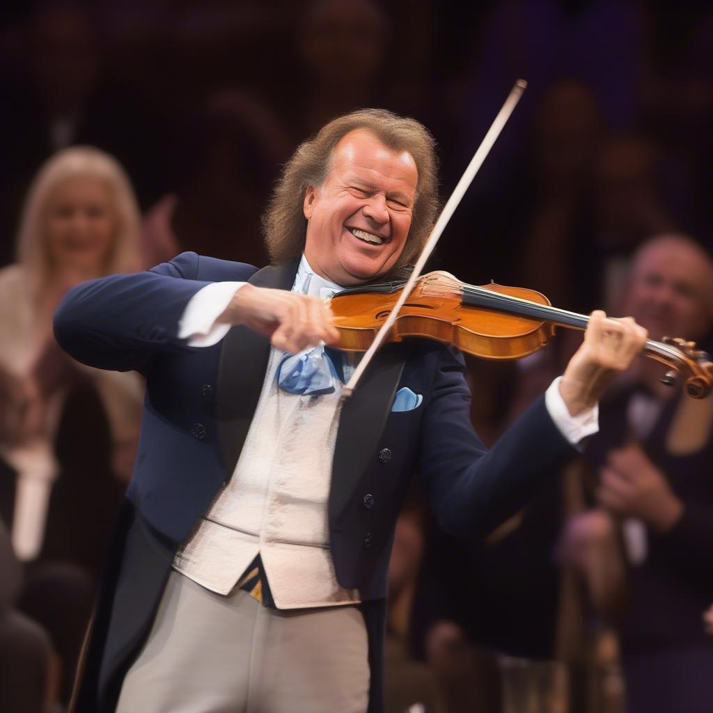 Andre Rieu interacting with his audience