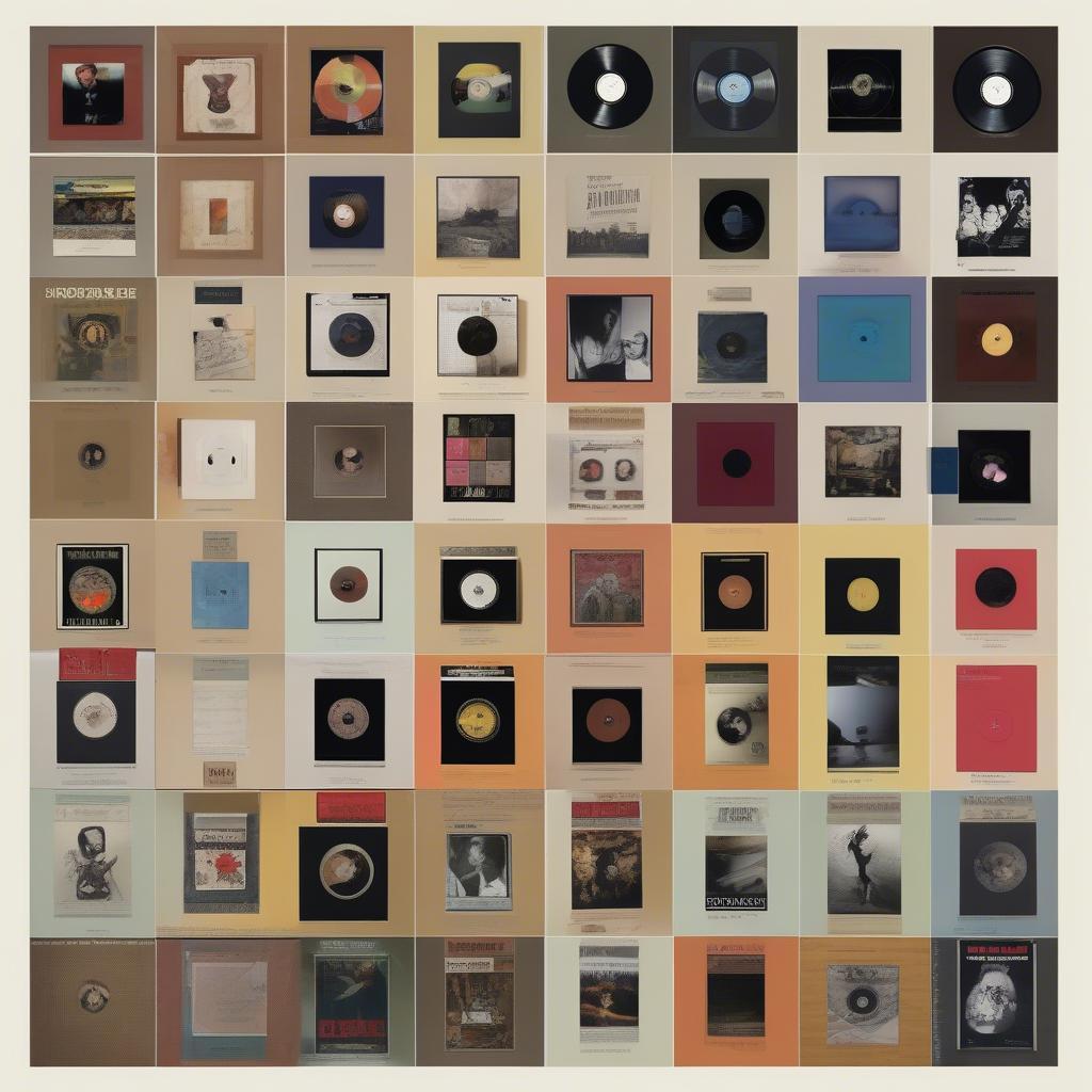 A collage of Andrew Bird album covers