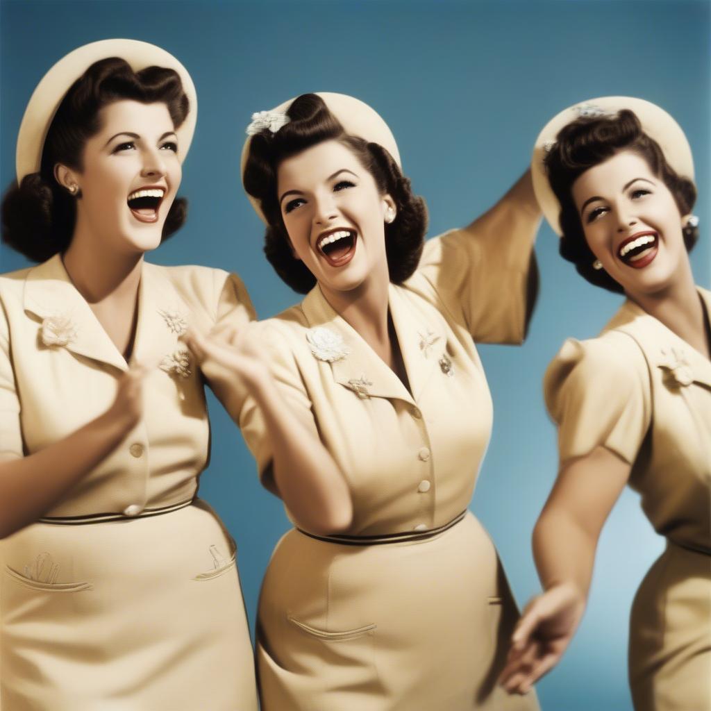 The Andrews Sisters Performing Boogie Woogie Bugle Boy