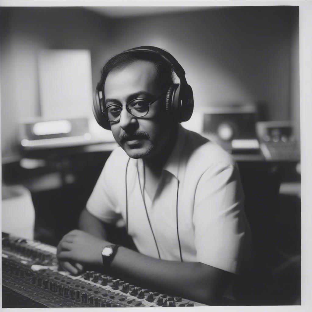 Anjan Dutta in the recording studio