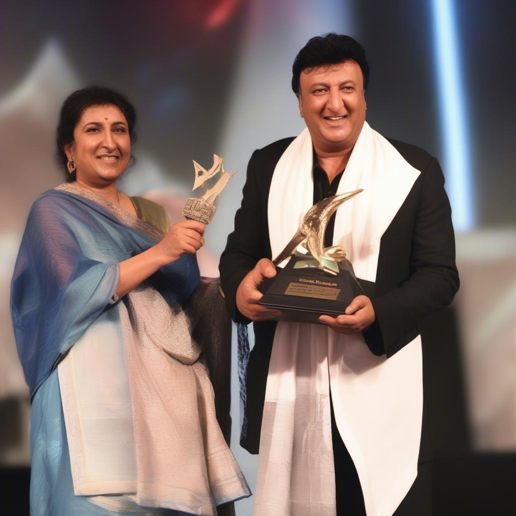 Anu Malik Receiving Award