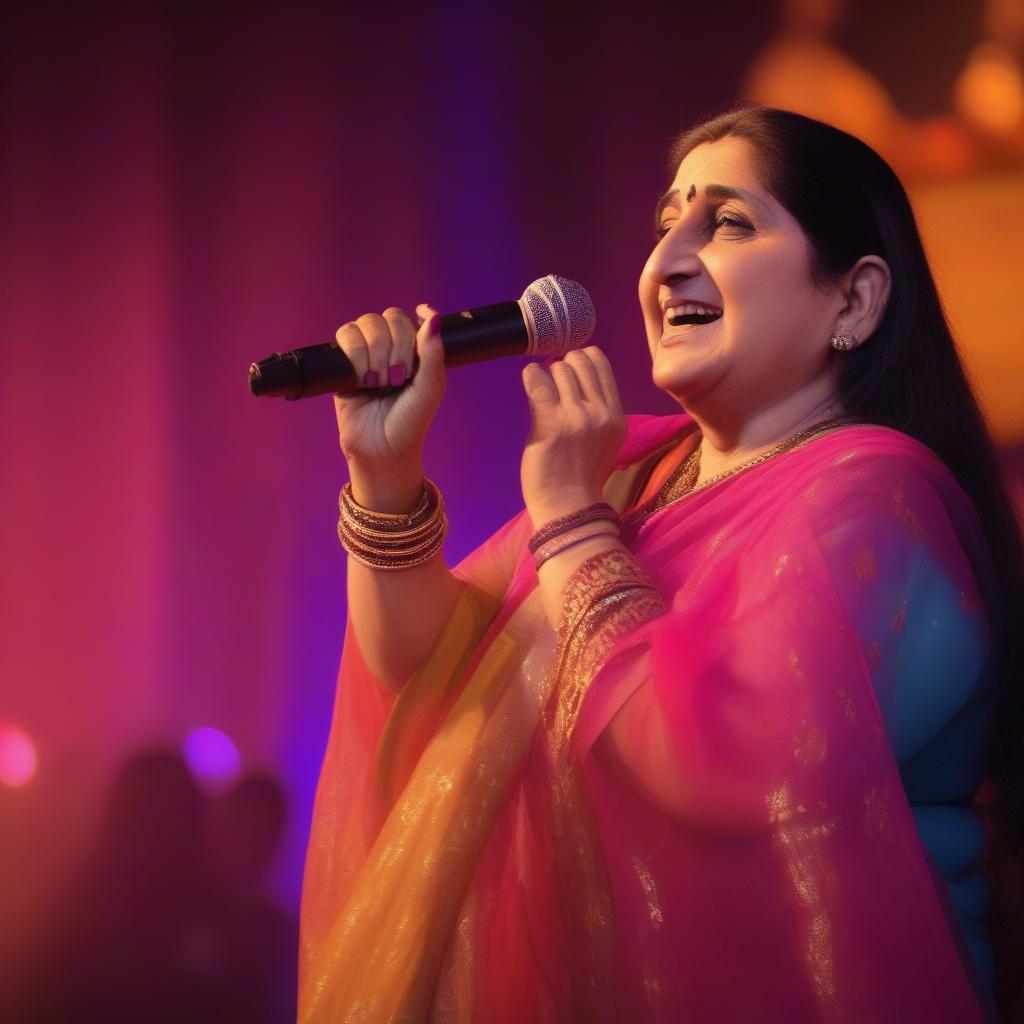 Anuradha Paudwal Performing Live Concert