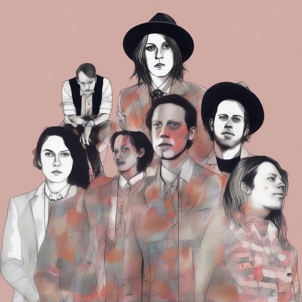 Arcade Fire band members posing for a photo