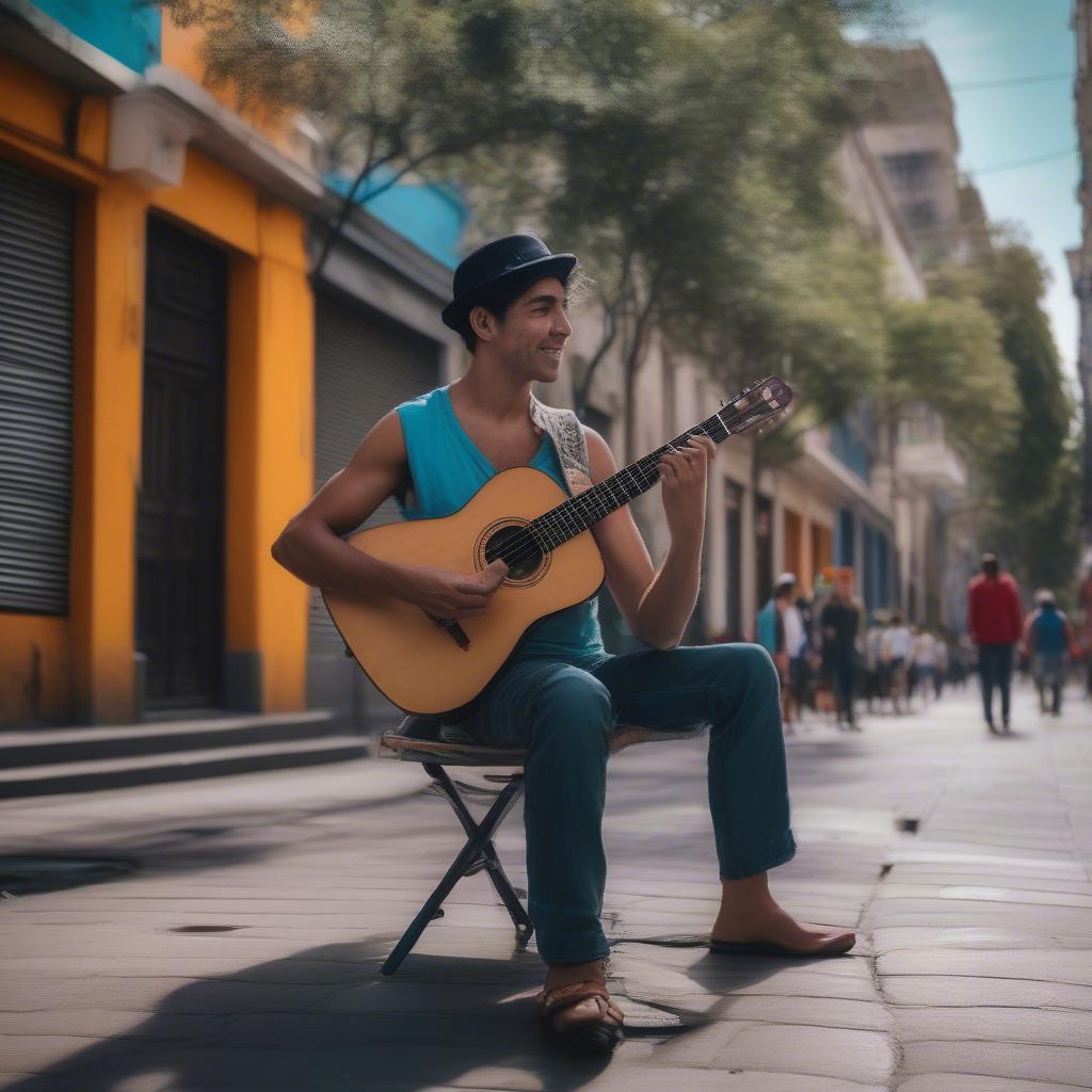 Street Musician in Buenos Aires