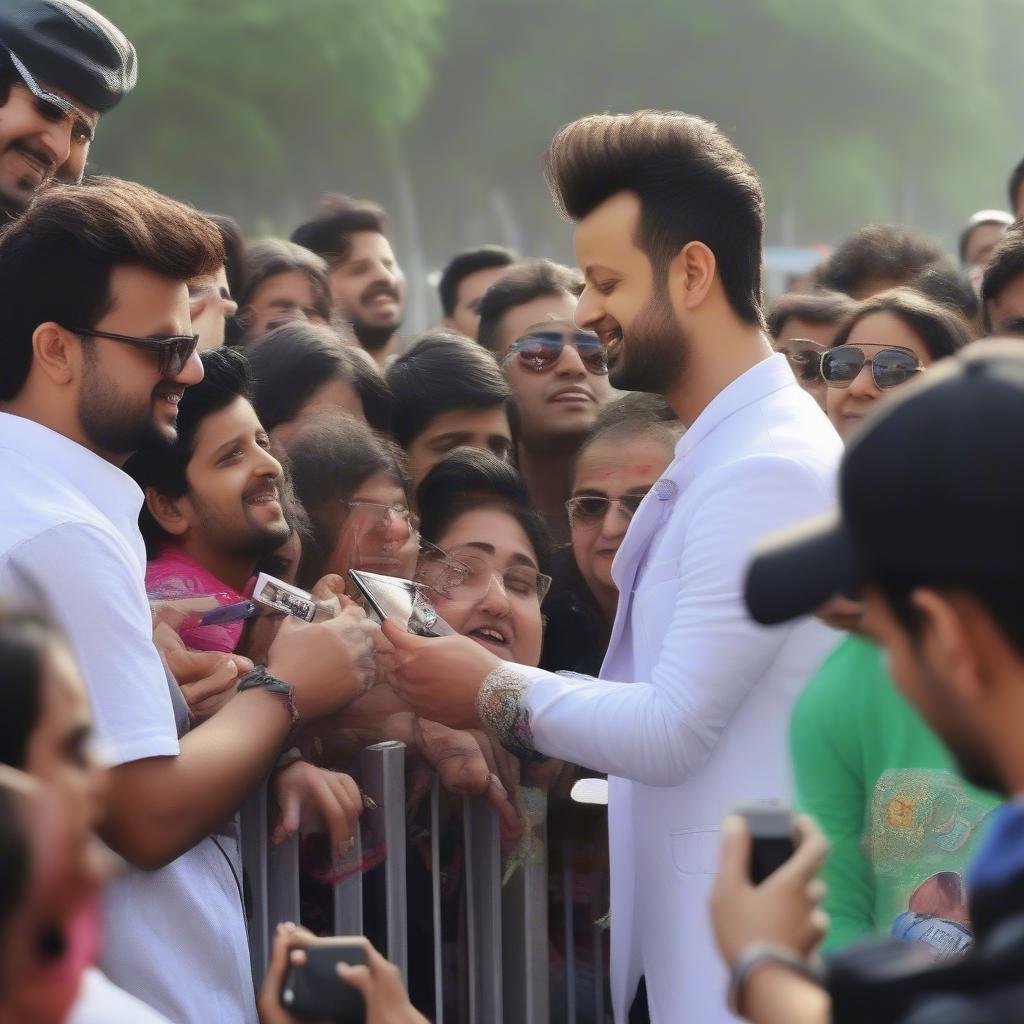 Atif Aslam interacting with his fans