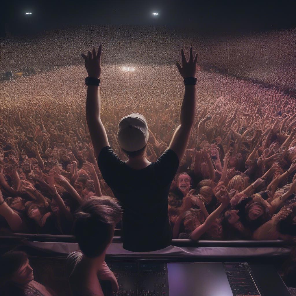 Fans enjoying an Avicii concert