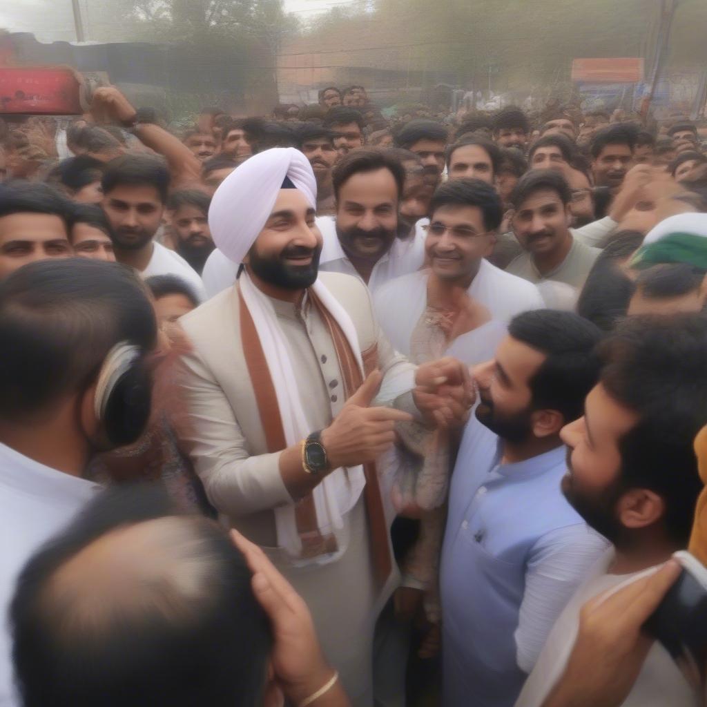 Babbu Mann interacting with fans