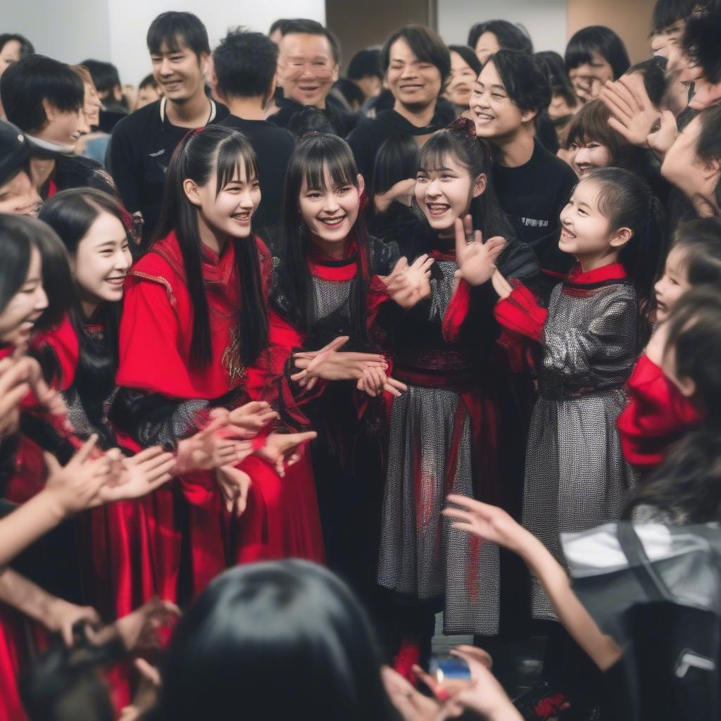 Babymetal Interacting with Fans at a Meet and Greet