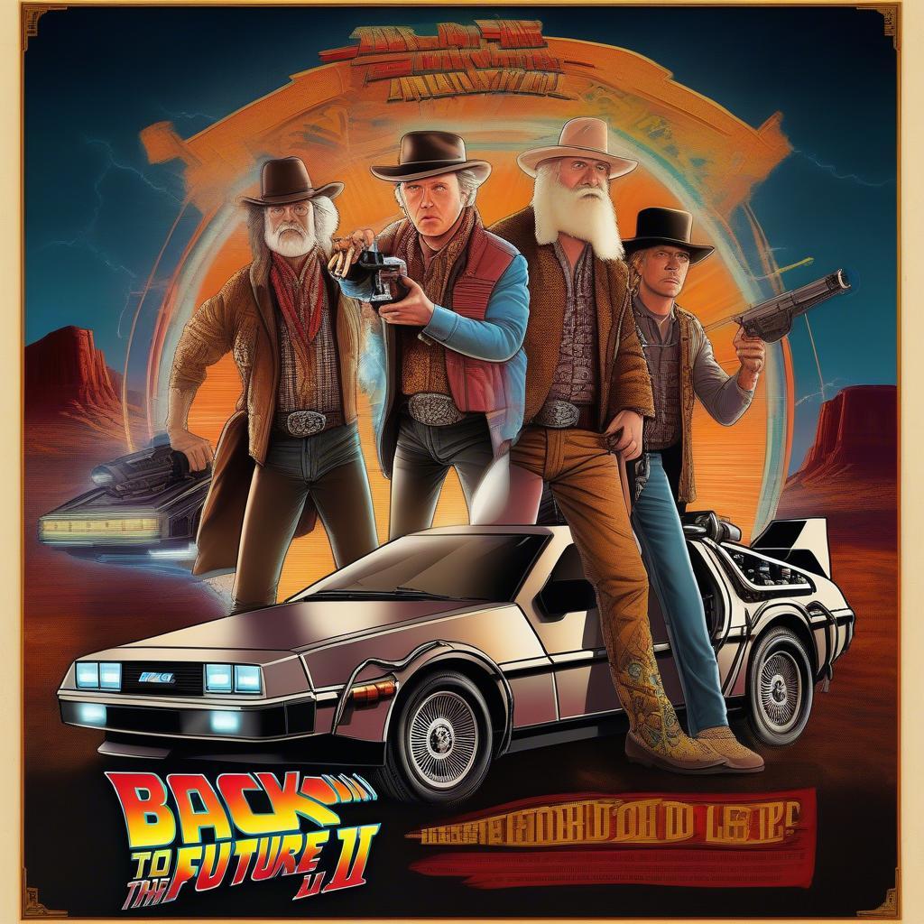 Back to the Future 3 Movie Poster Featuring ZZ Top