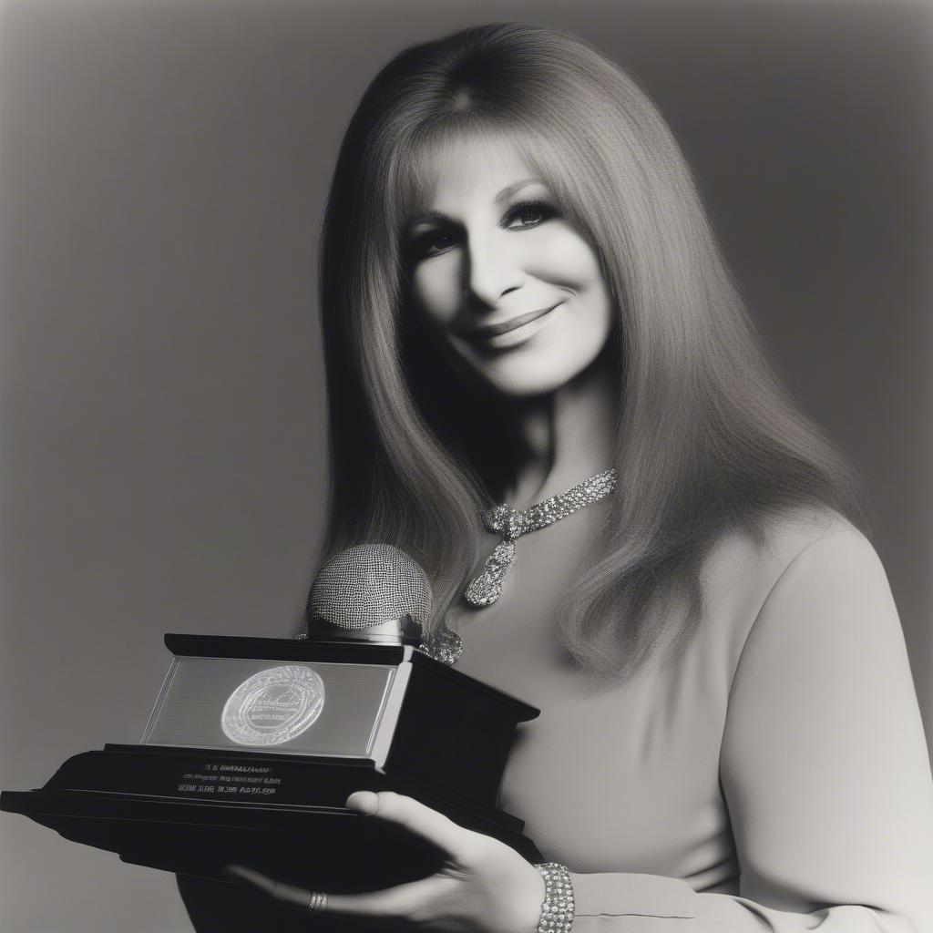 Barbra Streisand Receiving an Award