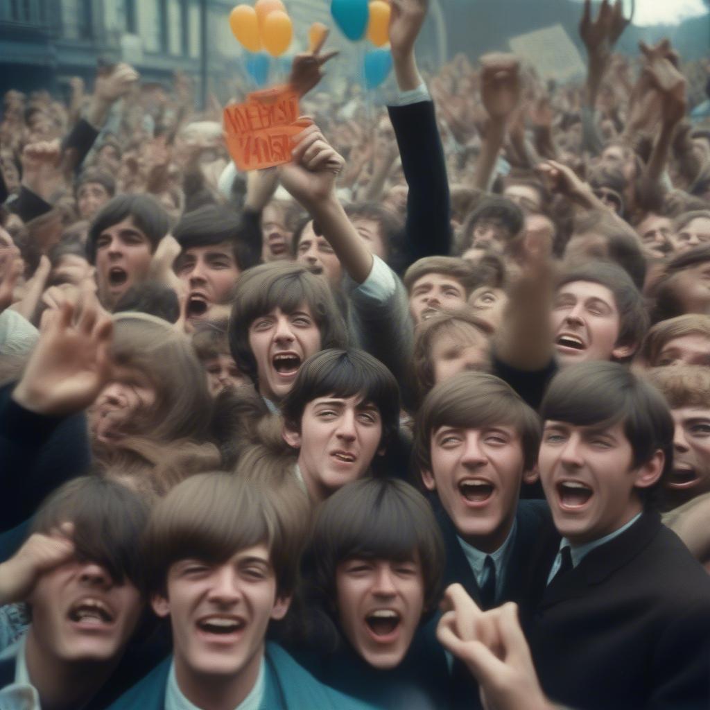 Beatles fans in 1963