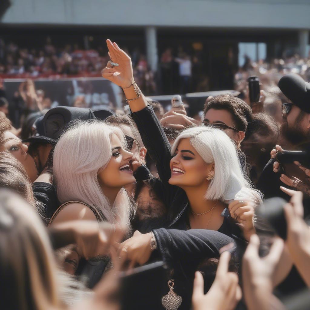 Bebe Rexha with Fans