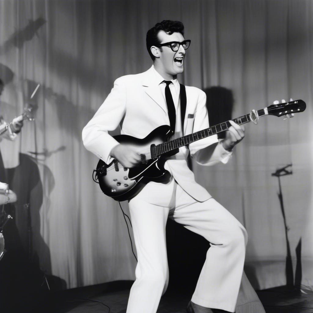 Buddy Holly performing "Peggy Sue" live