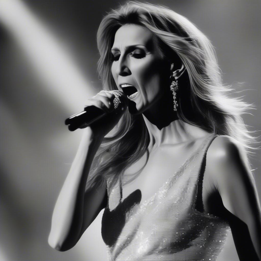 Celine Dion performing "It's All Coming Back to Me Now"