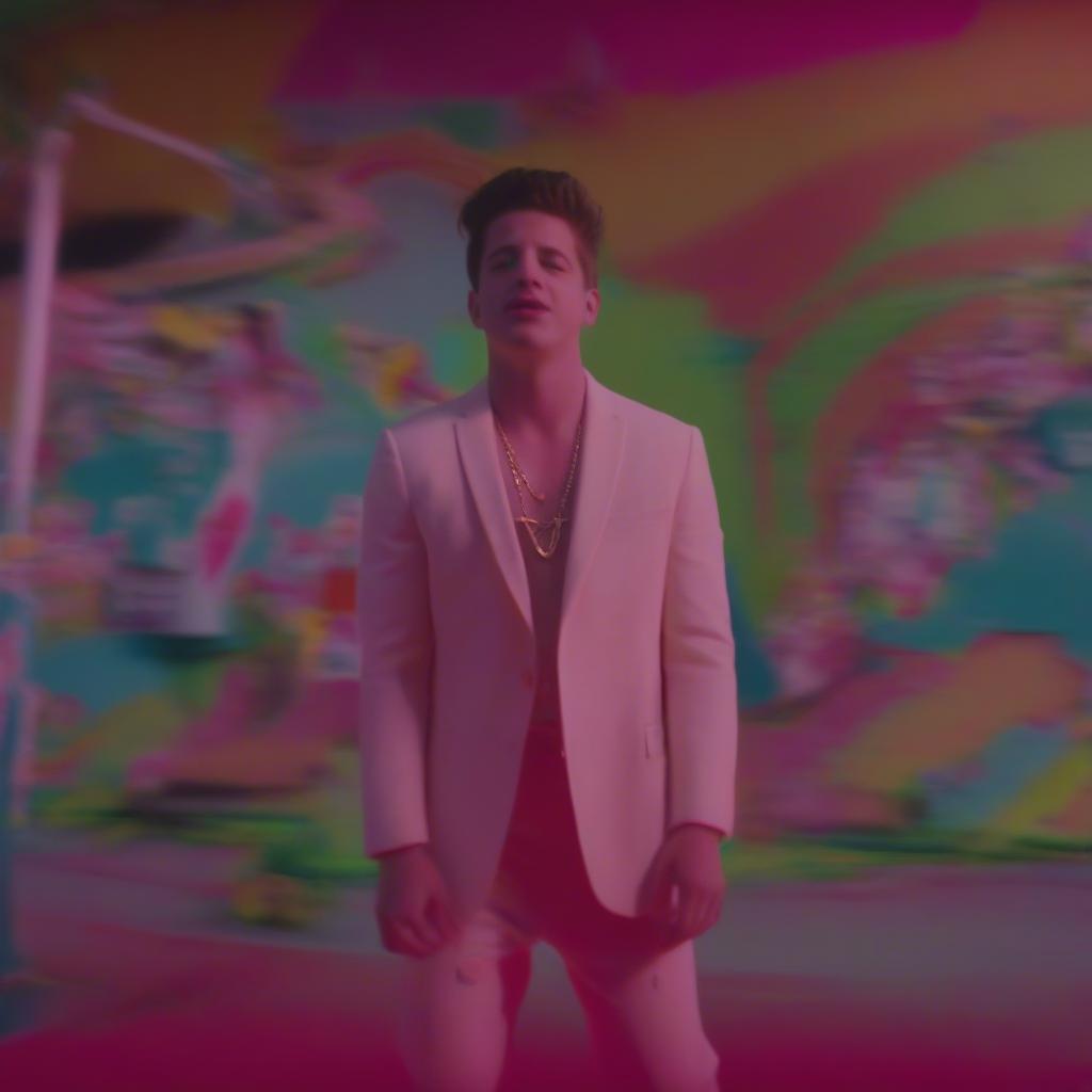 Charlie Puth in the "Attention" music video