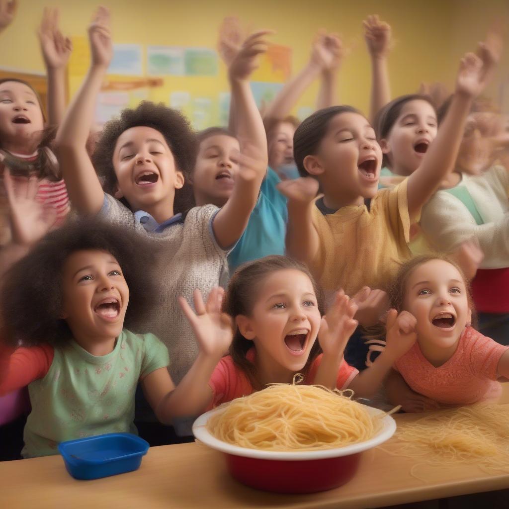 Children singing "On Top of Spaghetti"